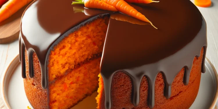 Bolo de Cenoura com Cobertura de Chocolate