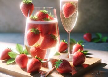 Delicioso Coquetel de Morango com Champagne
