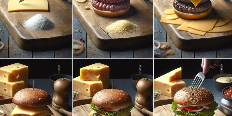Hamburguer de carne com queijo cheddar derretido: passo a passo e segredos da receita