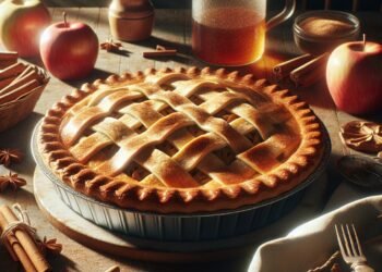 Torta de Maçã com Canela: Uma explosão de aromas e sabores.