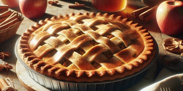 Torta de Maçã com Canela: Uma explosão de aromas e sabores.