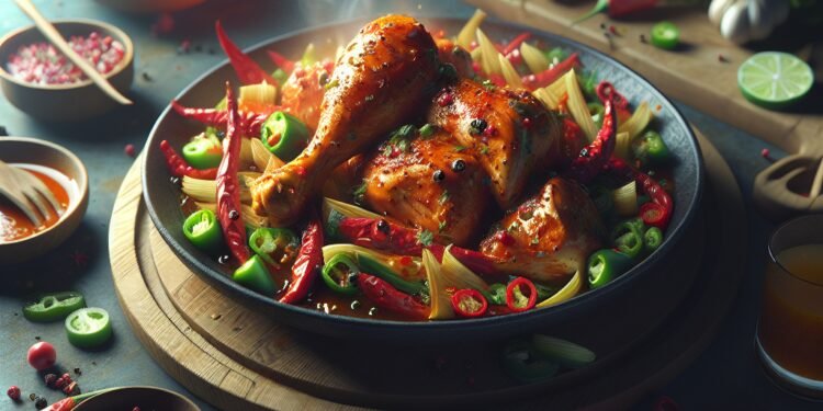 Frango com Molho de Pimenta