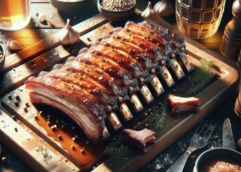 Receita de costela de porco assada com tempero de cerveja