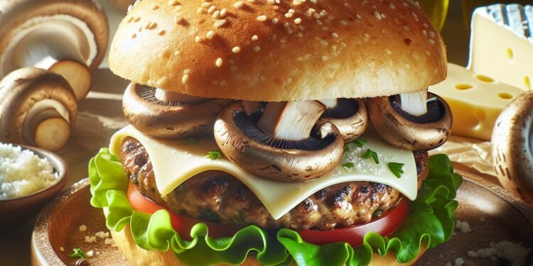 Receita de hamburguer vegetariano com cogumelos e queijo brie: saboroso e saudável
