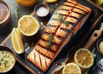 Receita completa de salmão grelhado com molho de limão