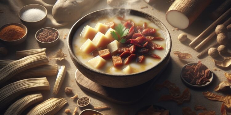 Sopa de mandioca com carne seca: Uma delícia nordestina