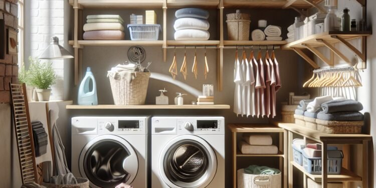 Como organizar uma lavanderia pequena e eficiente