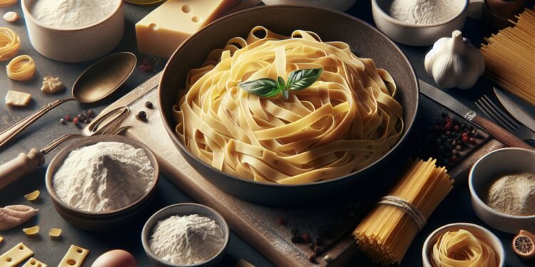 Receita completa de fettuccine alfredo com ingredientes e quantidades