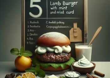 Hamburguer de cordeiro com hortelã e coalhada seca: uma combinação incomparável