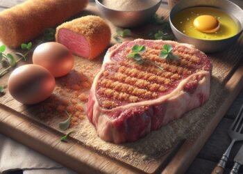 Passo a passo para preparar um suculento bife à milanesa