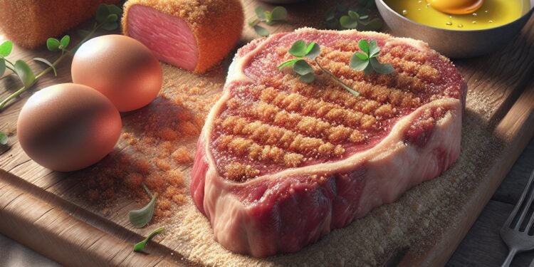 Passo a passo para preparar um suculento bife à milanesa