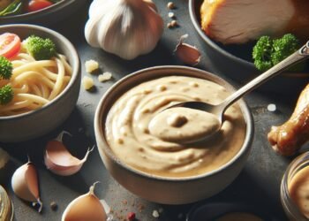 Molho de alho cremoso para acompanhar suas refeições