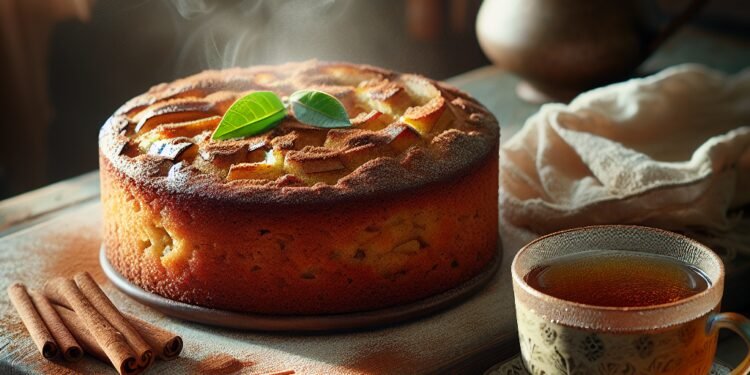 Bolo de maçã com canela: perfeito para acompanhar um chá quente
