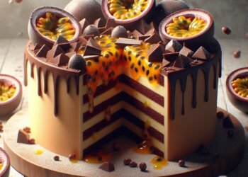 Bolo de maracujá com chocolate: uma explosão de sabores