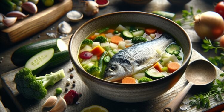 Sopa de peixe com legumes: Uma opção leve e cheia de nutrientes