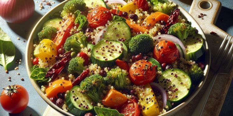 Receita Fit: Salada de Quinoa com Legumes Assados