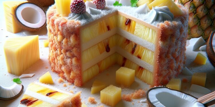 Bolo de abacaxi com coco: refrescante e delicioso