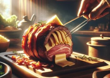 Como fazer uma deliciosa picanha invertida recheada com queijo e bacon
