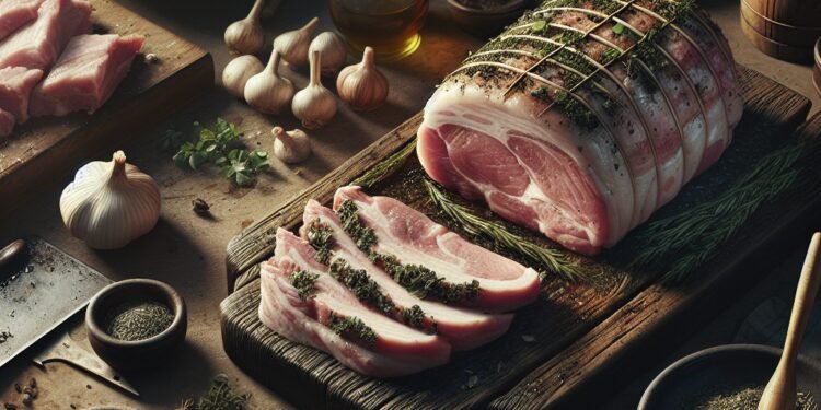 Como fazer paleta de porco assada com ervas