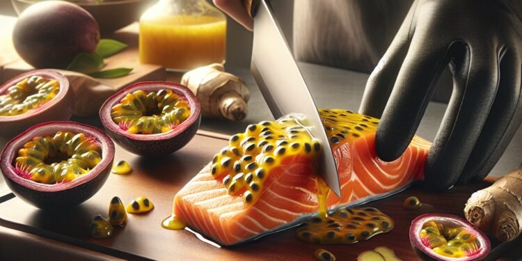 Como preparar salmão ao molho de maracujá e gengibre