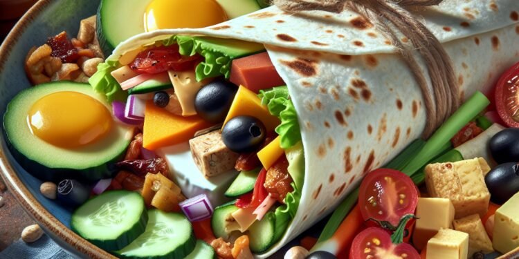 Como fazer um wrap vegano de legumes passo a passo