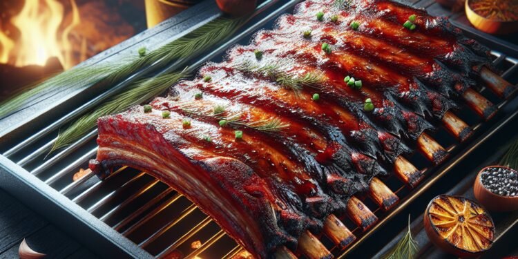 Como fazer costela de porco defumada na churrasqueira