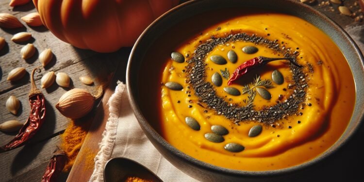 Sopa de abóbora com curry: Uma mistura de sabores exóticos