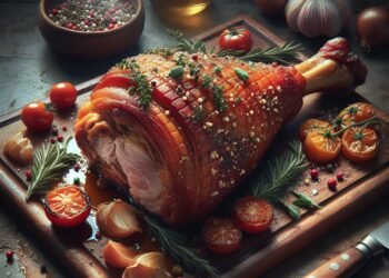 Receita de pernil suíno assado com tempero especial de ervas