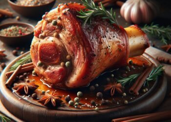 Receita de pernil de porco cozido com especiarias