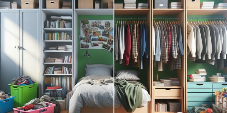 Dicas de organização para quartos bagunçados