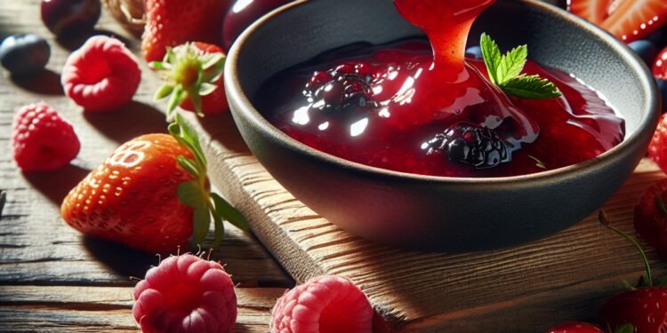 Como fazer molho de frutas vermelhas para sobremesas