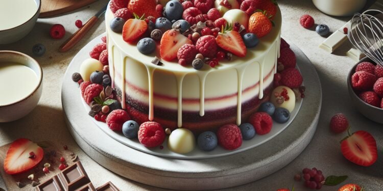 Delicioso pavê de chocolate branco com frutas vermelhas: receita completa