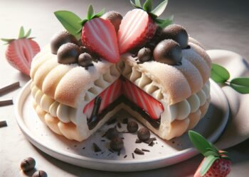 Esfiha de chocolate branco com morango: sobremesa para impressionar