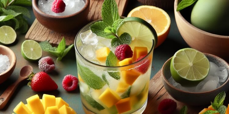 Aprenda a fazer um delicioso Mojito de Manga e Hortelã