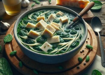 Sopa de espinafre com queijo: Uma combinação clássica e irresistível