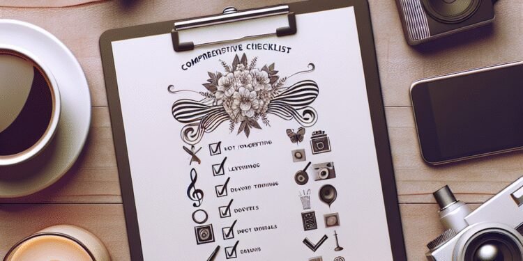 Checklist Completo Para Não Esquecer de Nada no Seu Casamento