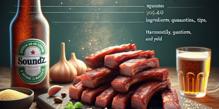 Receita de Costela Suína na Cerveja: Ingredientes, Quantidades, Dicas e Rendimento